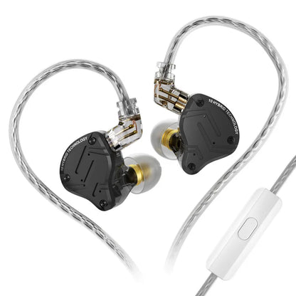 Auricolari in-ear cablati KZ ZS10 Pro X HiFi con bassi monitor, cavo staccabile e microfono
