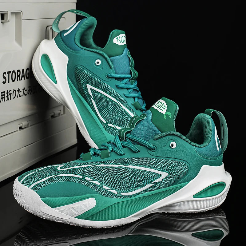 Men's Basketball Shoes Breathable Cushioning Non-Slip Wearable Runing Shoes Gym Training Athletic Basketball Sneakers for Men