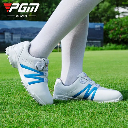 PGM Boys Girls Golf Shoes Lightweight Soft and Breathable Waterproof Anti-Slip Universal Outdoor Sports Shoes XZ127
