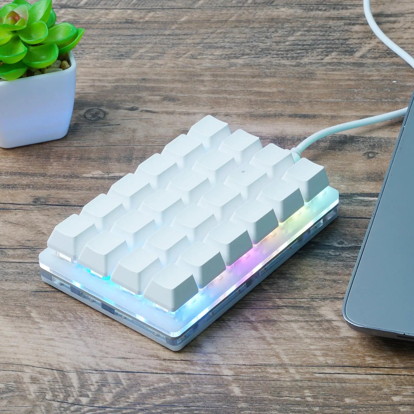 Mini USB Custom Mechanical Keyboard 24 Keys Black/White Gaming Keyboard Sayo Device Shortcut Programmable Keypad Keys Macro