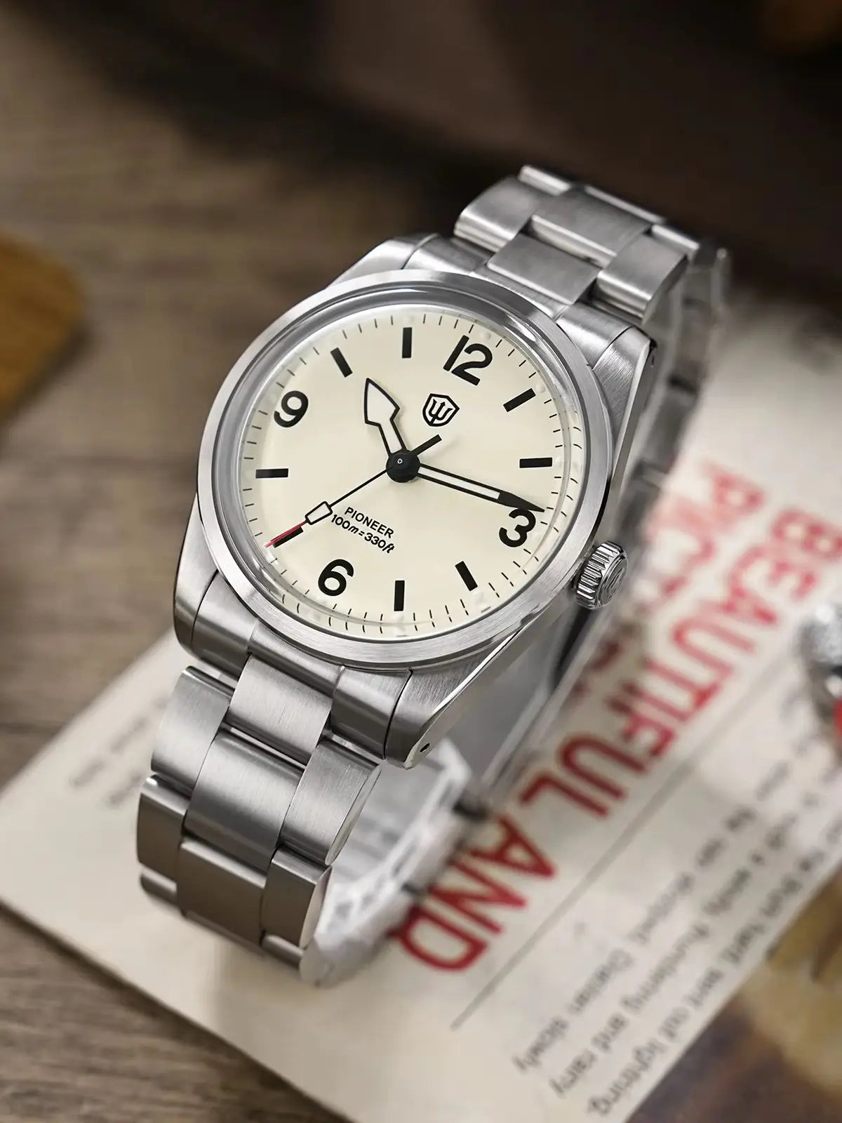 Watchdives WD1960S V2 Watch VH31 Sweep Second Movement Stainless Steel Sapphire Crystal Business Wristwatch Vintage Watches