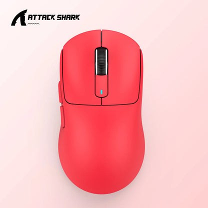 Mouse ATTACK SHARK X3 trimodo 1K Hz, mouse inalámbrico Bluetooth X3Pro 4K Hz ligero, PAW3395, velocidad móvil 650IPS