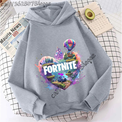 Abrigos con capucha para niños Fortnites, sudaderas anime Fortress Night, sudaderas con capucha de juego para primavera y otoño, ropa deportiva infantil, regalo