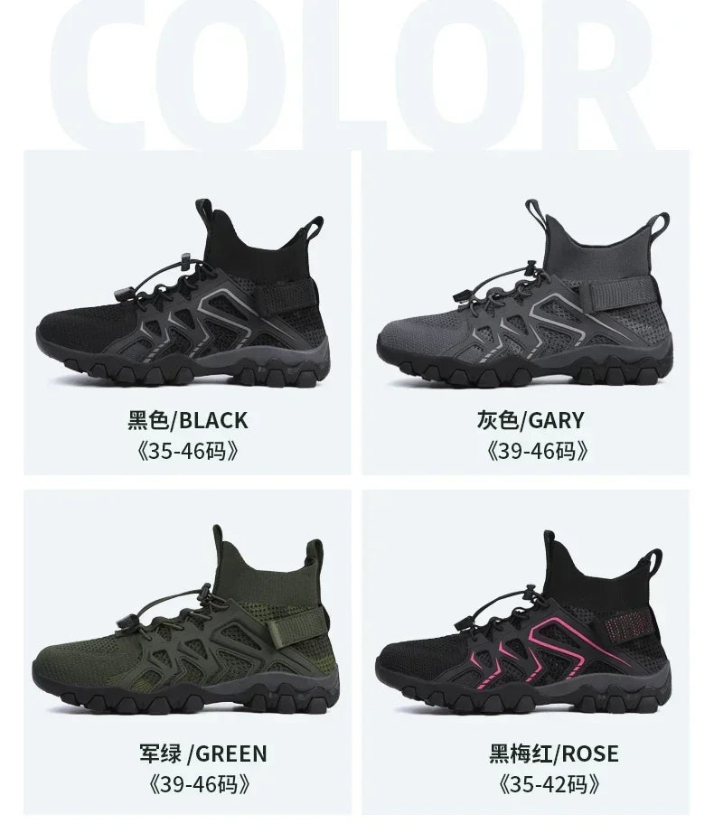 Unisex Breathable Quick-Drying Fishing Water Sport Shoes Summer Upstream Barefoot Aqua Boots Outdoor Non-Slip Women Beach Shoes