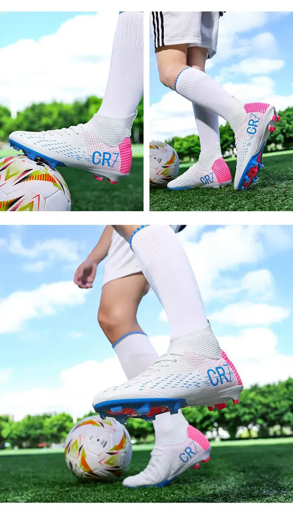 TF Long Stud Training Football Cleats Wear-Resistant Breathable Firm Ground Outdoor Match Training Sports Footwear