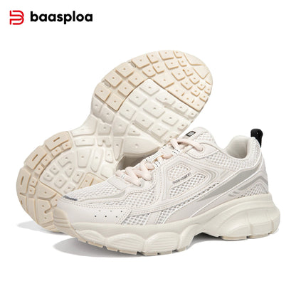 Baasploa Women’s Running Shoes Fashion Lightweight Mesh Non-Slip Jogging Sneakers Female Outdoor Breathable Colorful Casual Shoes