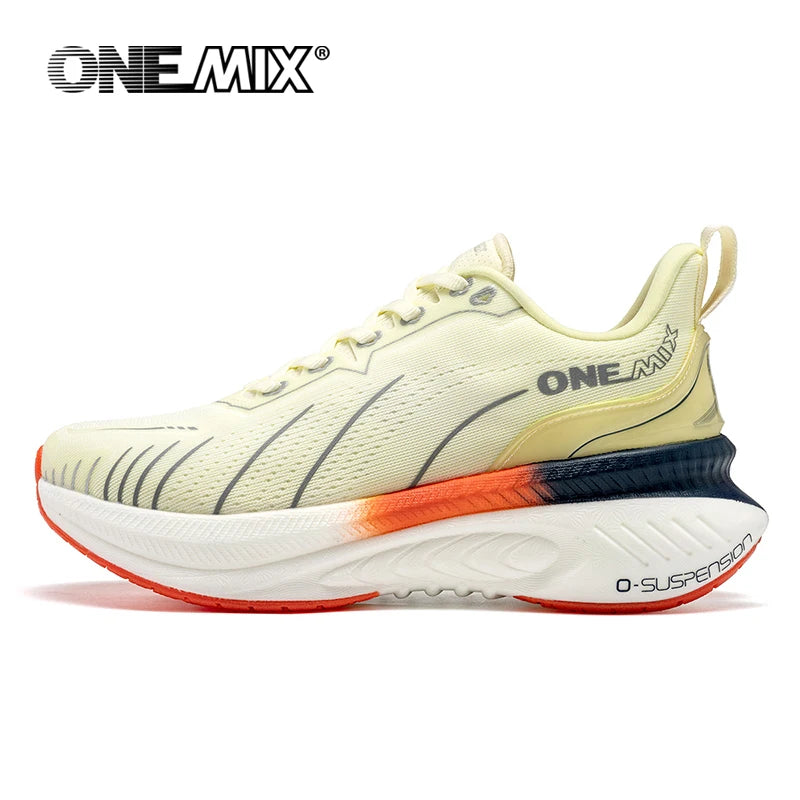 ONEMIX Nuove scarpe da running ammortizzate da uomo, adatte a runner pesanti, stringate, sportive da donna, antiscivolo, outdoor, sneakers atletiche da uomo