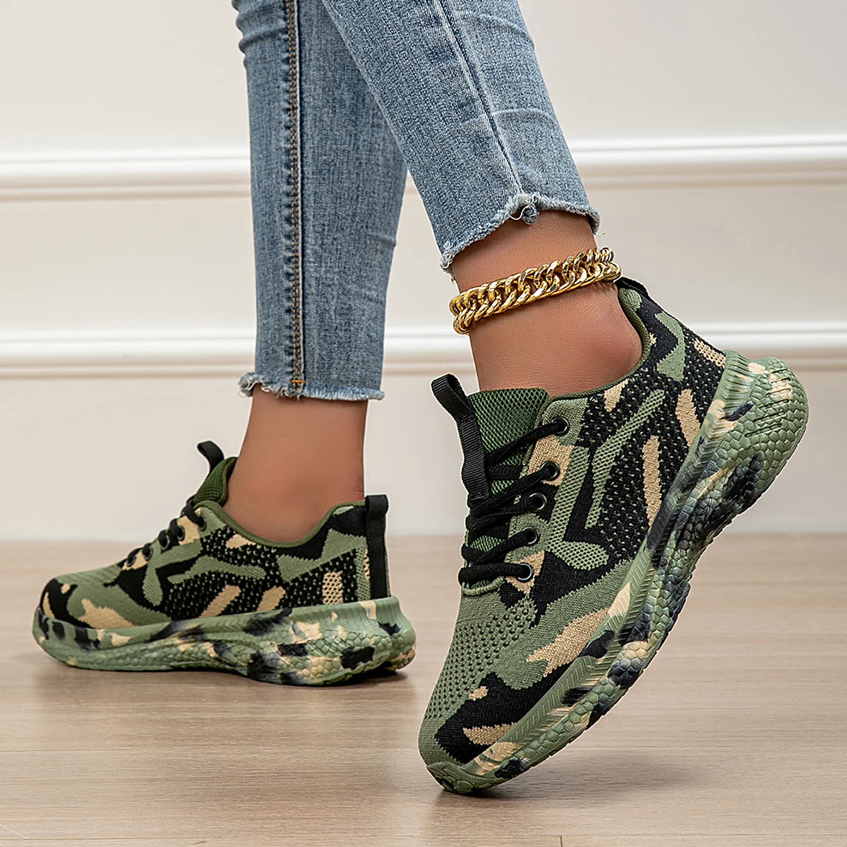Camouflage Shoes Four Seasons New Mesh Breathable Sports Shoes Youth Casual Outdoor Shoes
