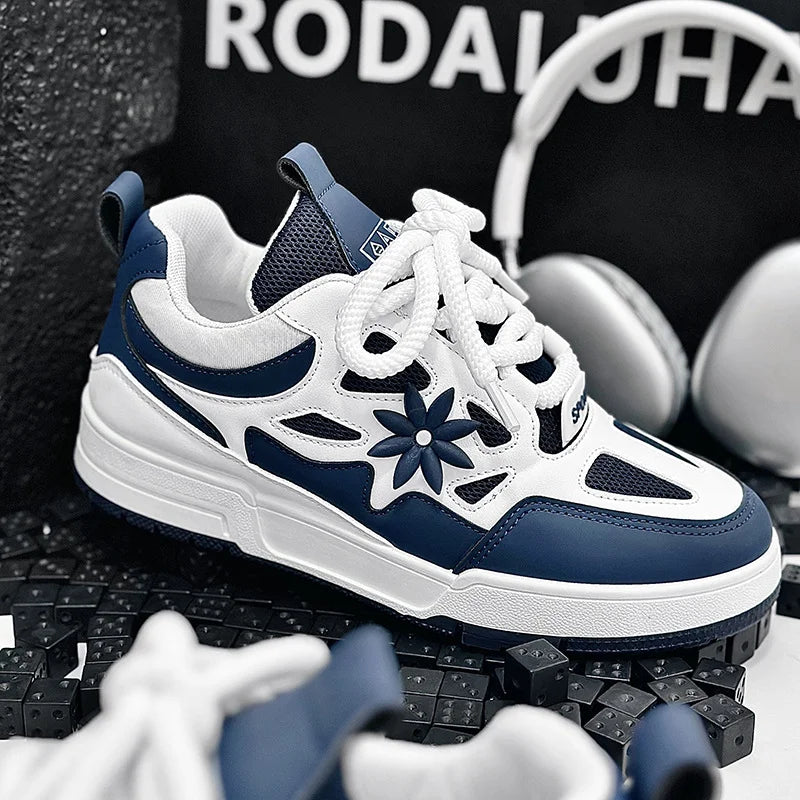 Fashion Men's Shoes Trend Street Skateboard Shoes Man Luxury Brand Training Sneakers Mesh Breathable Casual Shoes Men's Tennis Shoes