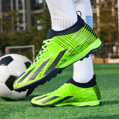 New Men Soccer Shoes Futsal Indoor Football Boots Sport Match Training Kids TF Cleats Grass Ankle Hot-selling High-quality Light