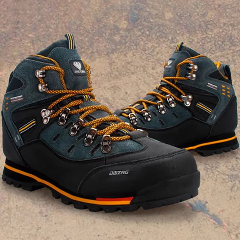 Lynjacye Mid-Cut 2025 New Waterproof Hiking Boots Training Shoes Men Sports Outdoor Non-Slip Woodland Hunting Work Shoes