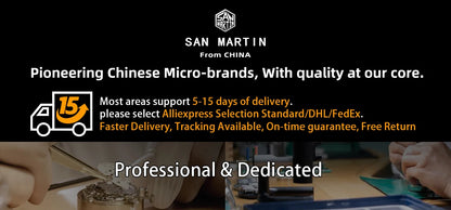 San Martin 36.5mm Men's Dress Watch Top Brand Luxury Automatic Mechanical Fashion Couples Watches Sapphire Waterproof 100m BGW9