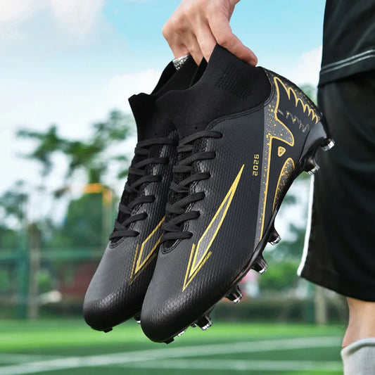 Men's High Ankle Soccer Shoes Ultralight Non-Slip Sports Outdoor Football Boots Indoor High-Quality Futsal Non-Slip