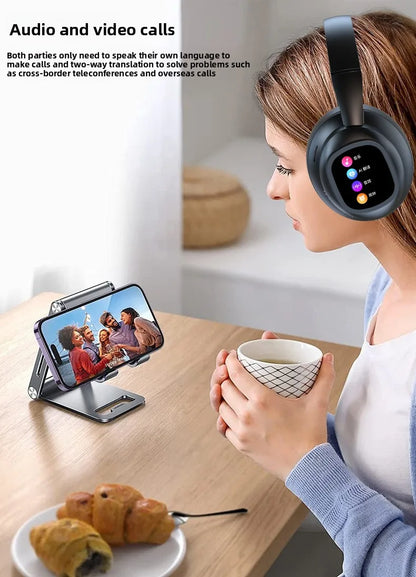 HYUNDAI X1PRO kabellose Bluetooth 6.0 KI-Übersetzungs-Ohrhörer – 100+ Sprachen, Touch-Control, LED-Display, geräuschunterdrückende Kopfhörer
