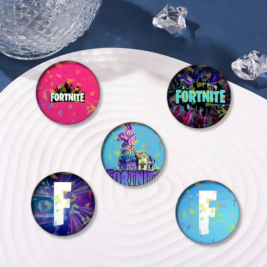 Game F-Fortnite-Logo-Druck für Laser-Abzeichen, Ansteckpin für Rucksack, Kleidung, Hut, Broschen-Dekoration, Kunstgeschenke