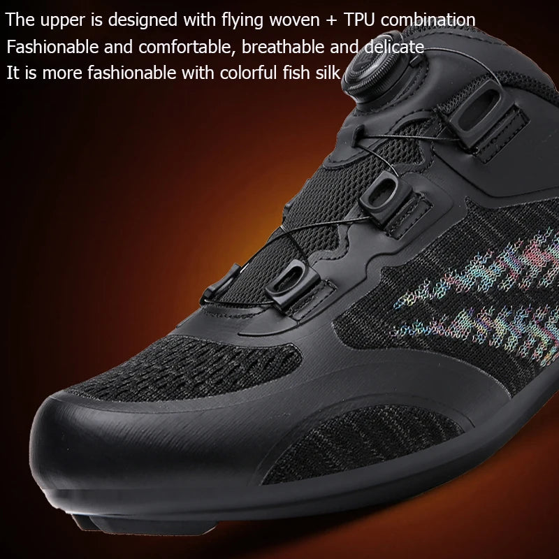 MTB Cycling Shoes for Men and Women T03 Purple Breathable Speed Self-Locking Road Cycling Sports Shoes Outdoor Racing Training Sneakers