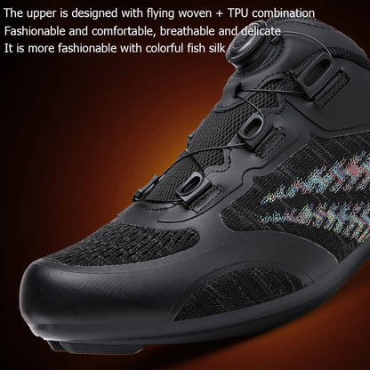 MTB Cycling Shoes for Men and Women T03 Purple Breathable Speed Self-Locking Road Cycling Sports Shoes Outdoor Racing Training Sneakers