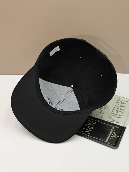 1pc K letter embroidered hip-hop baseball cap with sun visor and flat brim cap
