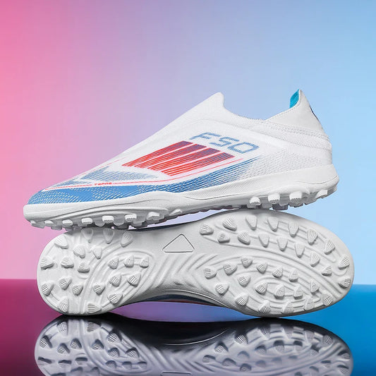 Men Football Boots Futsal Ultralight Soccer Shoes Training TF Match Long Spikes Breathable Indoor Sneakers Cleats Drop Shipping