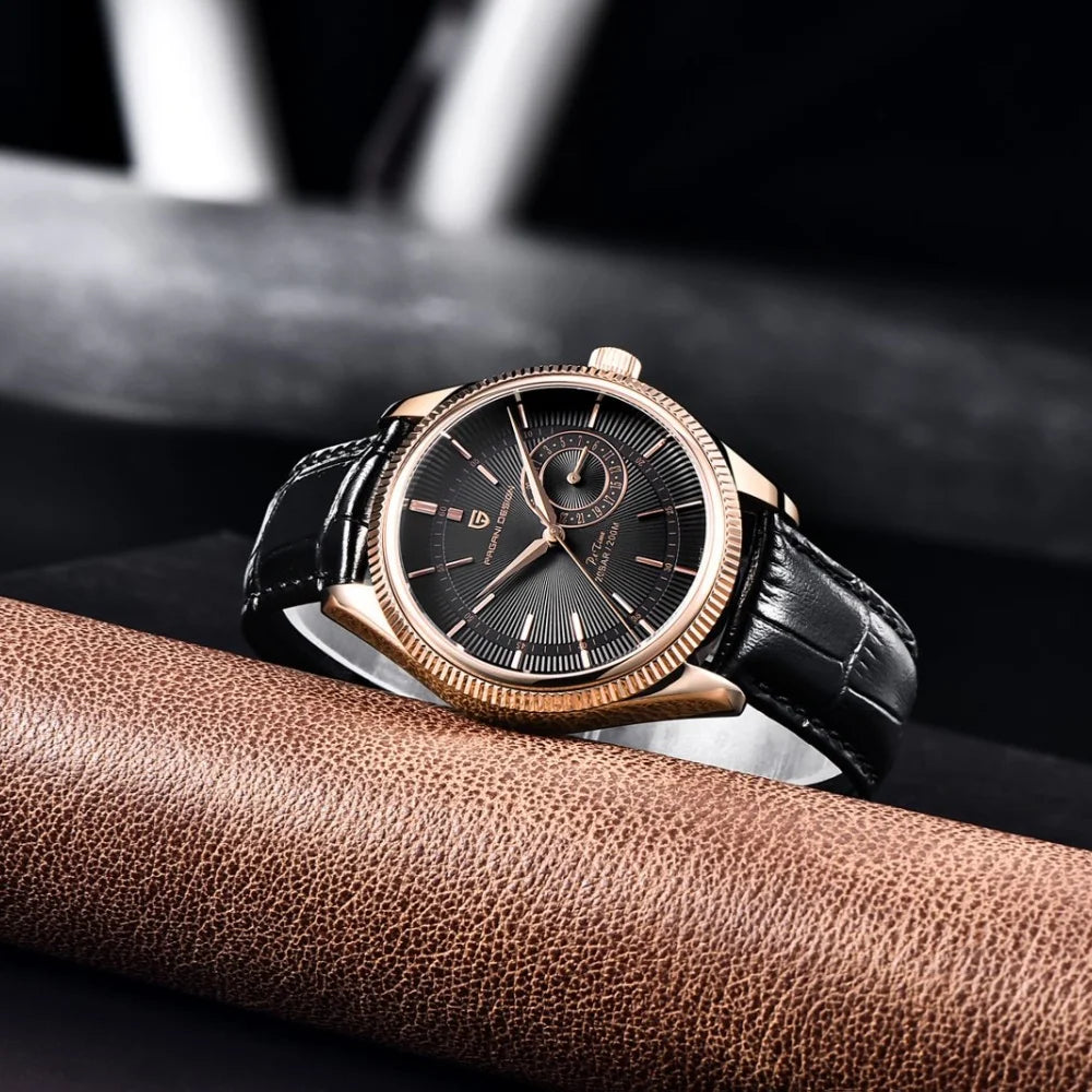 PAGANI Design PD1689 Men's Quartz Watch Japan VH65 Movement Sapphire Glass Leather Strap 20Bar Waterproof Men's Wristwatch