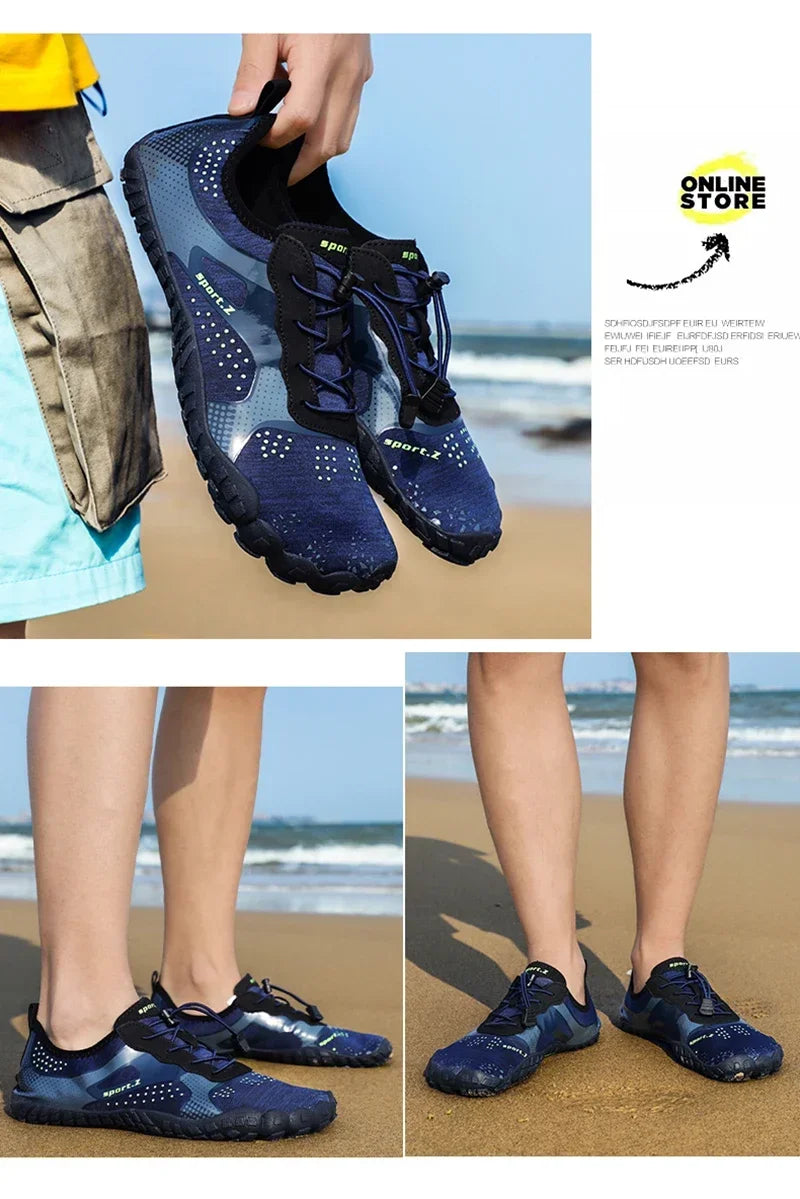 Men Lightweight Refreshing Aqua Boots Breathable Women Outdoor Water Shoes Anti-Slippery Wear-Resistant Sports Hiking Sneakers
