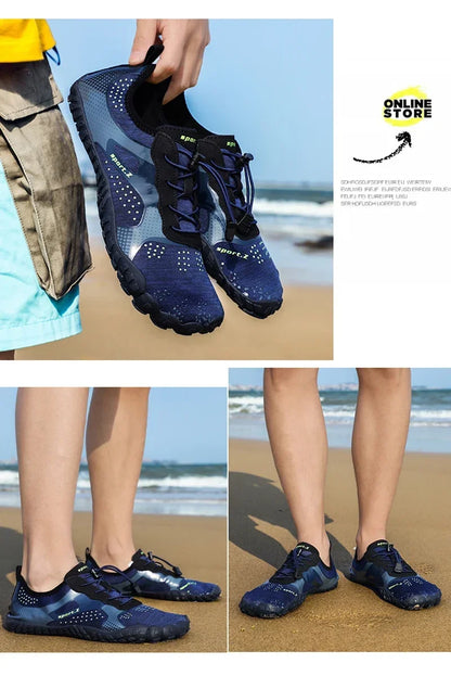 Men Lightweight Refreshing Aqua Boots Breathable Women Outdoor Water Shoes Anti-Slippery Wear-Resistant Sports Hiking Sneakers