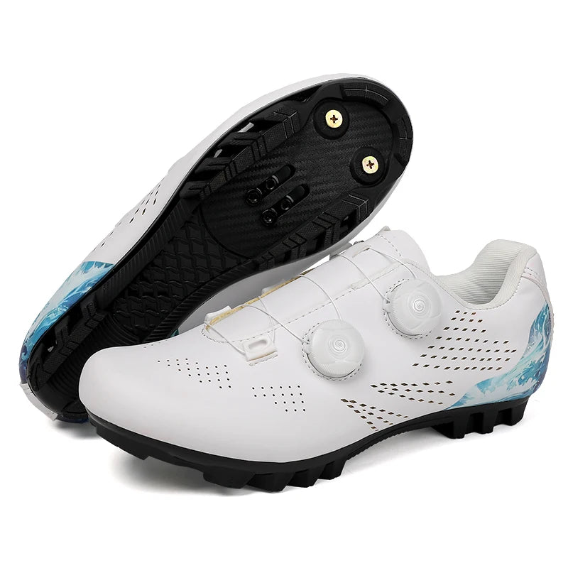 Professioanal Men Road Cycling Sneakers Bike Shoes SPD MTB Sole Flat Racing Speed Trail Mountain Bicycle Footwear Pedal Sports