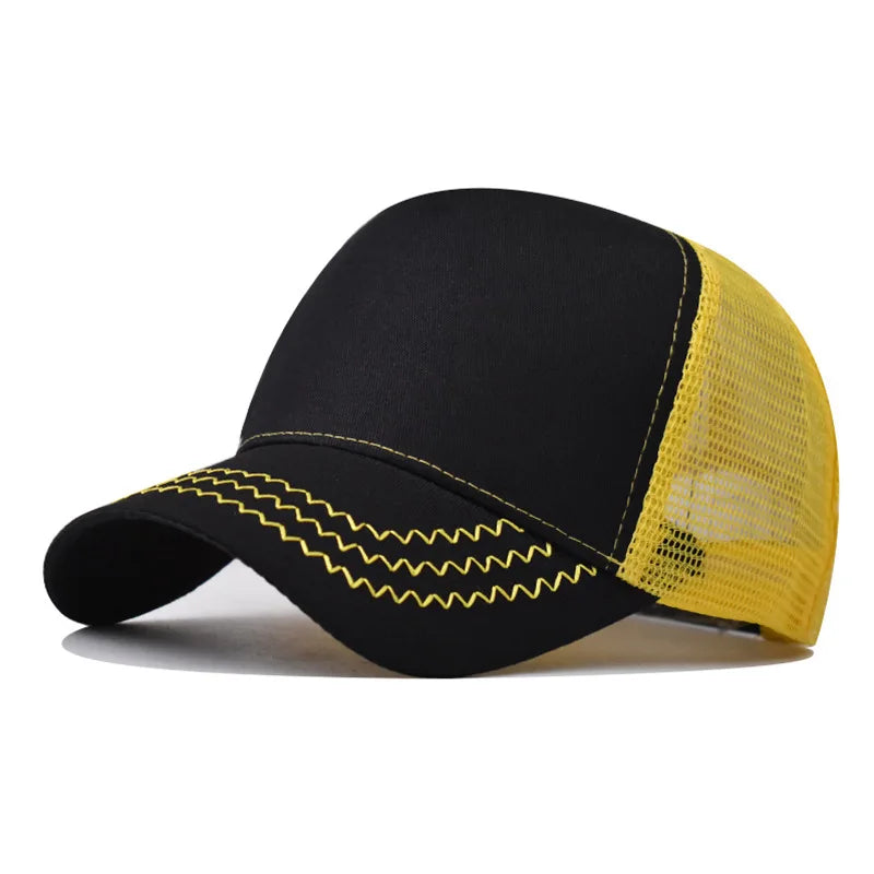Baseball Cap Adult Net cap Shallow curved eaves Hat Unisex Summer hat Breathable hat shade Spring Autumn Cap Hip Hop Fitted Cap