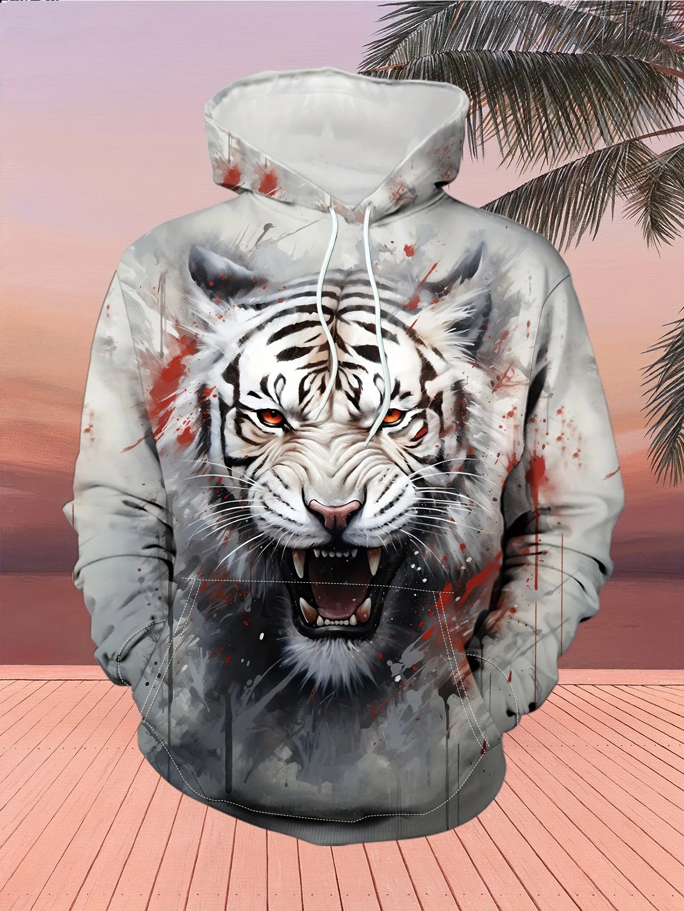 Animal Wolf Graphic Men's Fashion 3D Print Outdoor Hoodie Streetwear Hoodies Hooded Front Pocket Designer Hoodie Sweatshirt