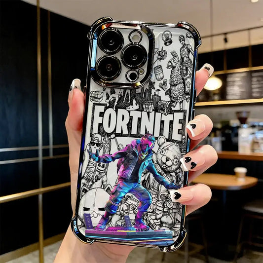 Beliebte FortniteS-Plating-Handyhülle für iPhone 17 17e 16e 16 15 14 13 12 11 Pro Max X XR XSMax 7 8 Mini Air Plus, stoßfest