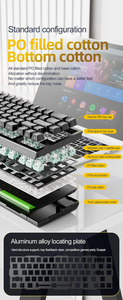 ATTACK SHARK X68 HE Rapid Trigger 8KHz Magnetic Keyboard, 0.01mm RT Accuracy, 60% Layout, RGB, Support RT/Snap Tap/DKS/MT/TGL