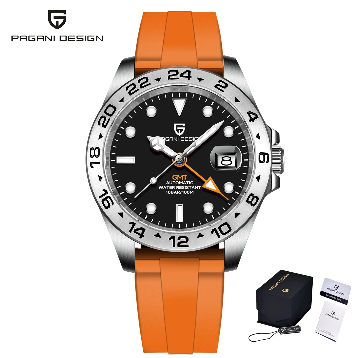 Pagani Design 2026 Nuevo reloj de buceo para hombre 42mm zafiro mecánico automático GMT 100m resistente al agua PD1682