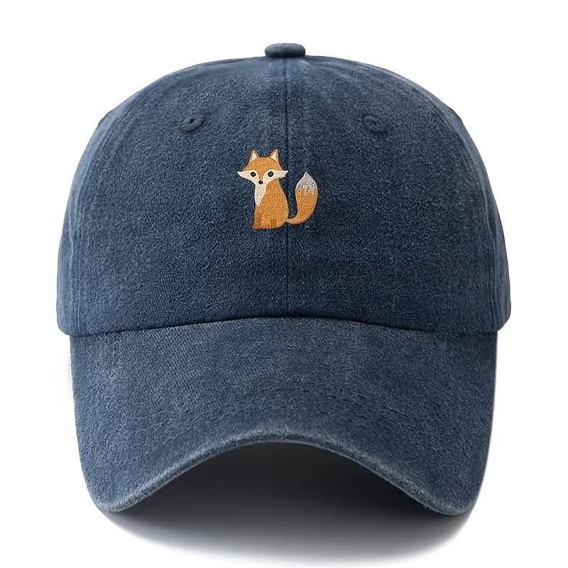 Cappellino da baseball con stampa a motivo di volpe carina, ideale per la moda casual quotidiana, versatile per gli spostamenti in città, adatto a uomo e donna