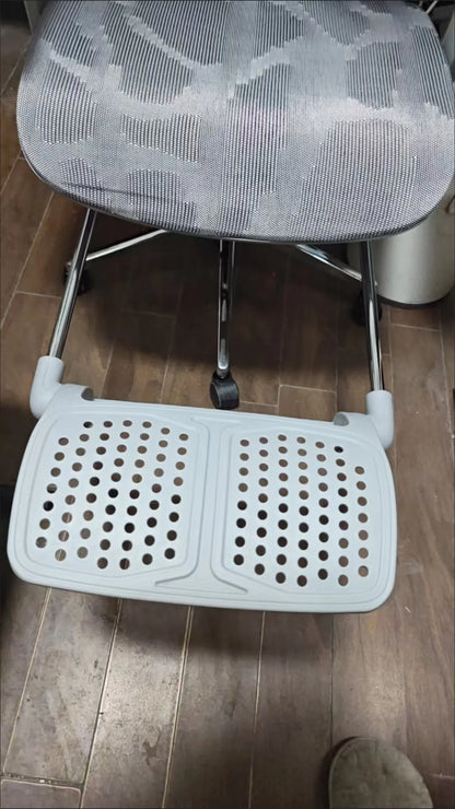Adjustable Ergonomic Mesh Office Chair, Breathable High Back Computer Desk Chair with 6D Lumbar Support & Retractable Footrest