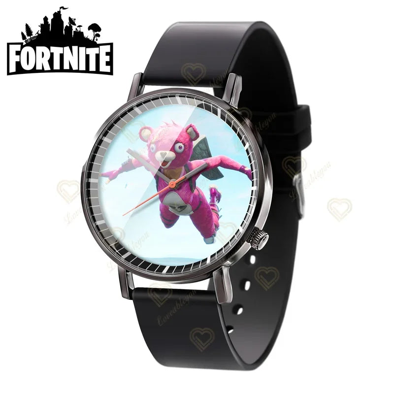 Wrist Watch F-Fortnite Cook Watch Trend Fashion Creative Quartz Student Watches Battle Game Figure Model Kids Birthday Gift