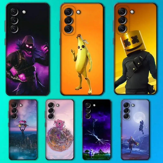 M-Midas F-Fortnite Phone Case For Samsung Galaxy A13,A21s,A22,A31,A32,A52,A53,A71,A80,Soft Black Shell