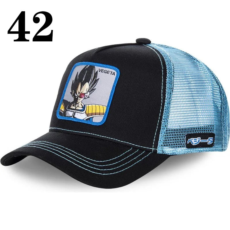 New Dragon Ball DRAGONBALL Mesh Cap Cartoon Mesh Cap Men And Women Baseball Cap Fashion Patch Trucker Cap