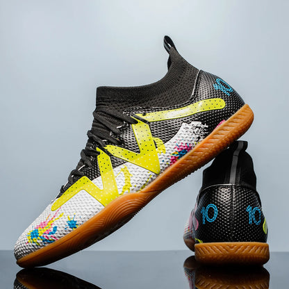 Professionelle Hallenfußballschuhe für Herren mit flacher Sohle – strapazierfähige, komfortable Trainingsschuhe für Erwachsene und Teenager, rutschfeste Fußballschuhe