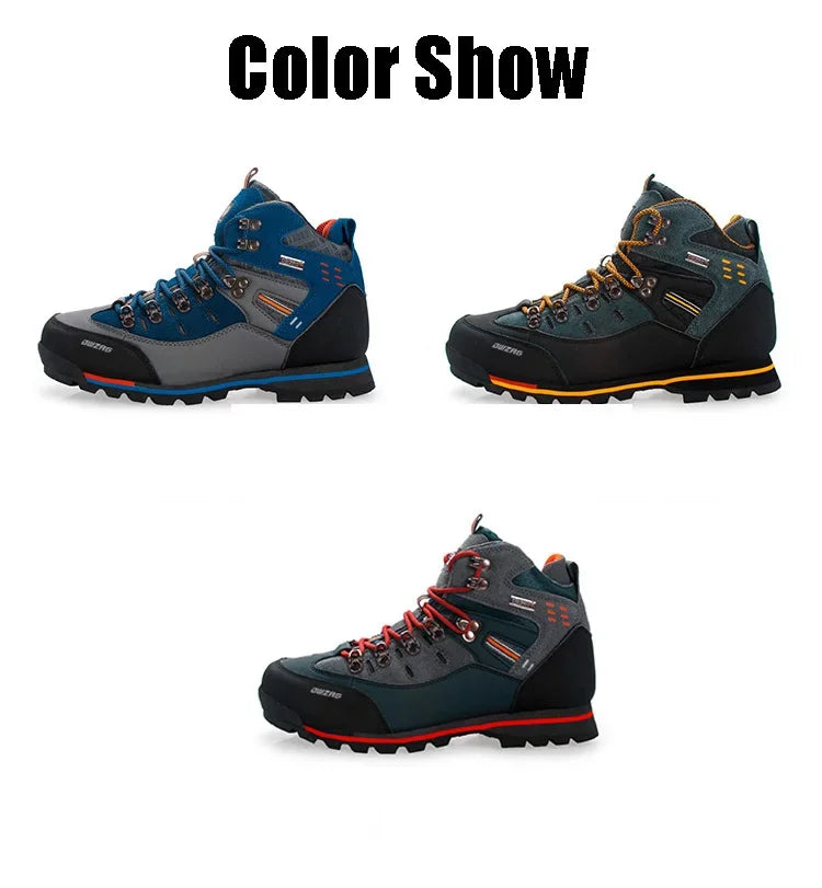 Lynjacye Mid-Cut 2025 New Waterproof Hiking Boots Training Shoes Men Sports Outdoor Non-Slip Woodland Hunting Work Shoes