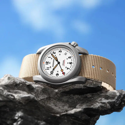 BODERRY Men's Automatic Watch 40MM Titanium Pilot Sport Mechanical Wristwatch 100m Waterproof Sapphire C3 Luminous NH35