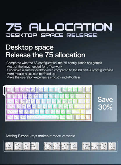 Attack Shark R82HE Wired RGB Magnetic Switch Keyboard, 256K Scan Sampling Rate, 0.005RT Accuracy 8K Return Rate