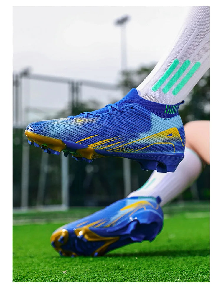 Professional Men's Outdoor FG Football Shoes, Durable Comfortable Training Shoes for Adults and Teenagers, Non-slip Soccer Shoes