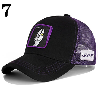 New Dragon Ball DRAGONBALL Mesh Cap Cartoon Mesh Cap Men And Women Baseball Cap Fashion Patch Trucker Cap