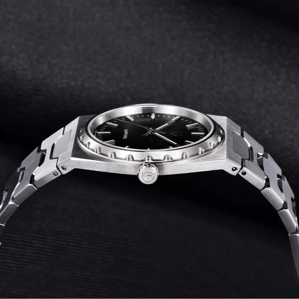 PAGANI DESIGN Men's Quartz Watches Ultra-Thin 7mm Series 37mm Sapphire Stainless Steel Waterproof Watches for Men TMI VJ21