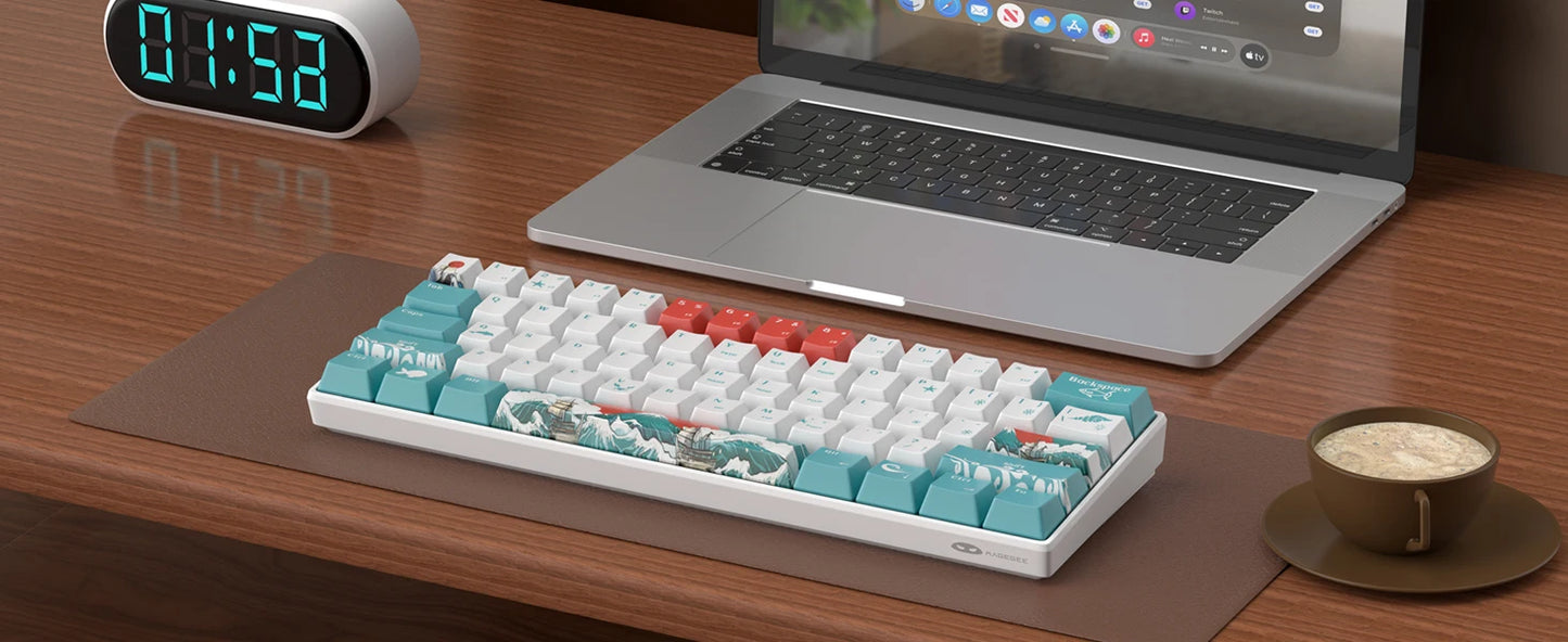 MageGee 60% mechanische Gaming-Tastatur, RGB, vollständig Hot-Swap-fähige Custom-Switches, 61 Tasten, Mini-Bürotastatur für Win/Mac-Laptop