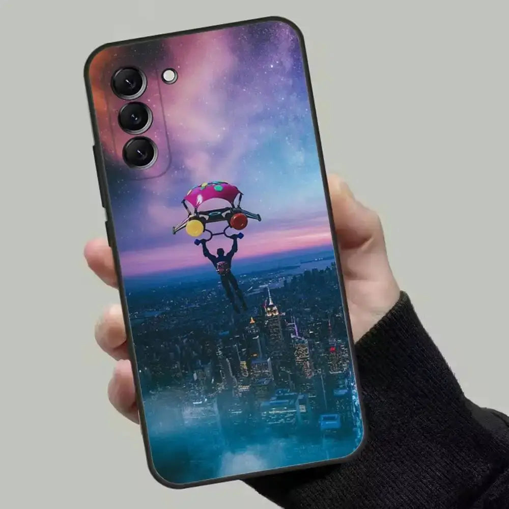 Funda de teléfono M-Midas F-Fortnite para Samsung Galaxy A13,A21s,A22,A31,A32,A52,A53,A71,A80, carcasa blanda negra