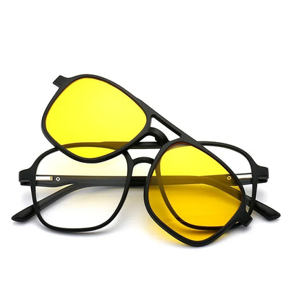 2026 Mirror Magnetic Attraction Polarized Sunglasses 2 Iin 1 Clip Cycling Glasses Dazzling Men Double-Barreled Glasses Women