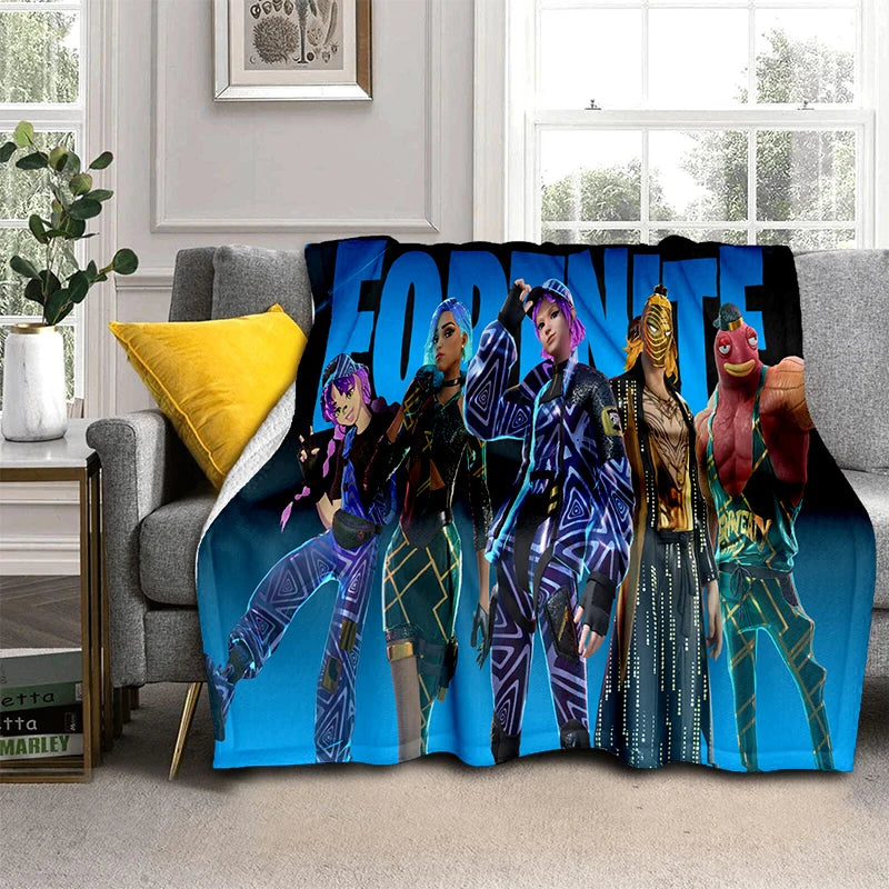 Fortnite-Spiel-Flanelldecke Unisex – weiche, warme Kuscheldecke für Schlafzimmer, Wohnzimmer, Bett, Reisen, Camping, Sofa-Dekoration und Zubehör