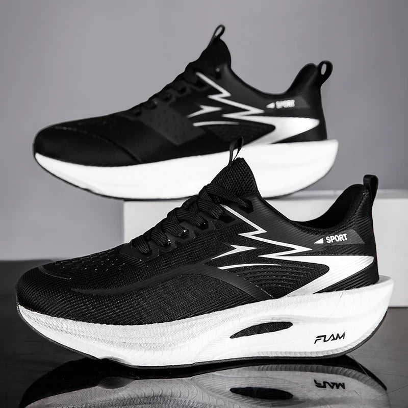 Laufschuhe für Herren und Damen – Marathon-Sportschuhe mit Luftdämpfung, Carbonplatte, atmungsaktiv, leicht und bequem für Outdoor-Aktivitäten