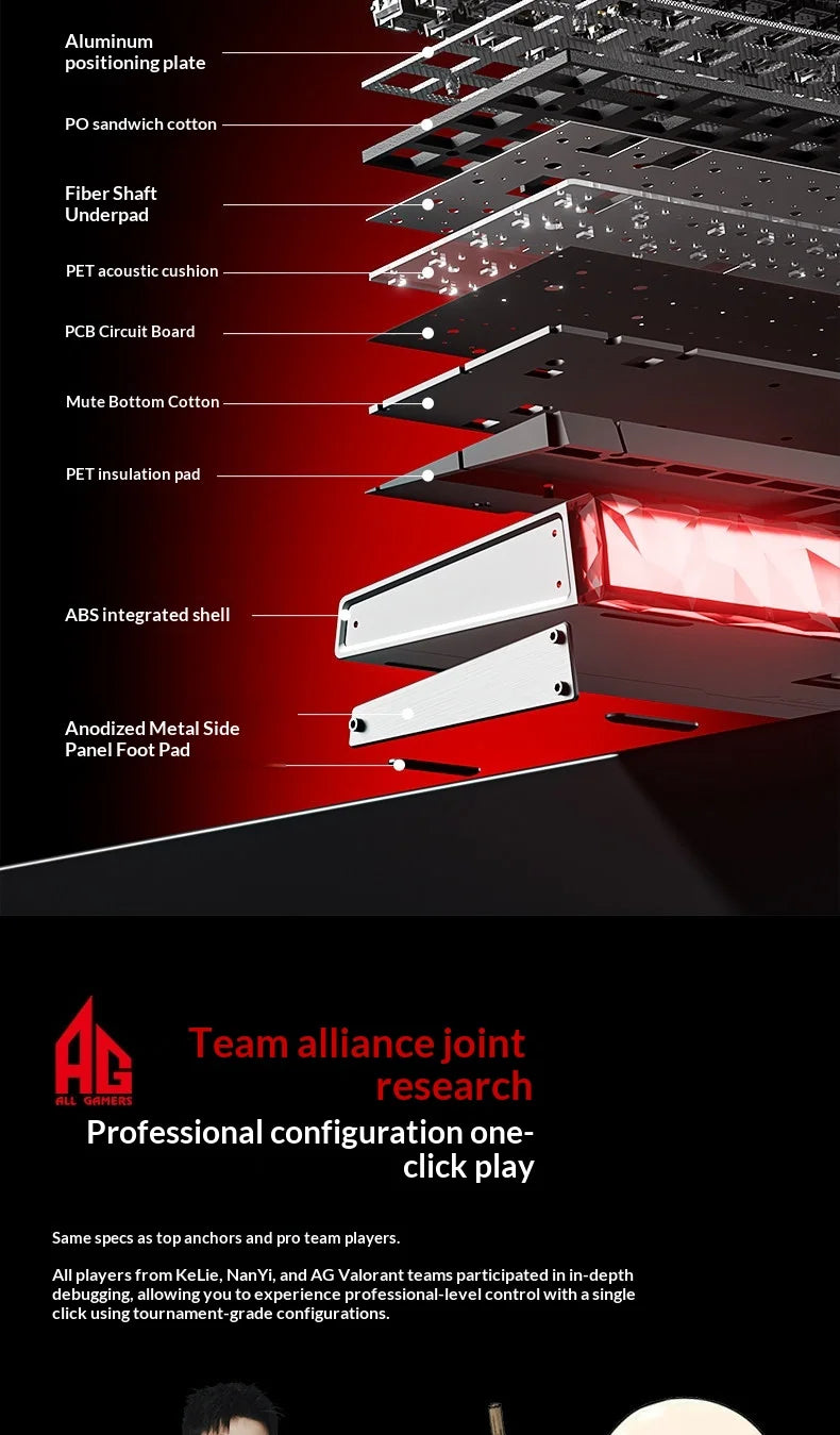 New AULA HERO68 Air 3-mode Magnetic Switch Gaming Mechanical Keyboard E-sport Custom Wired Keyboard Ergonomic Accessories